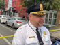 D.C. Police Cmdr. James M. Boteler Jr. discusses the fatal shooting of a bystander that occurred about 1:15 p.m. Thursday in the 1900 block of 7th Street NW, in Shaw.