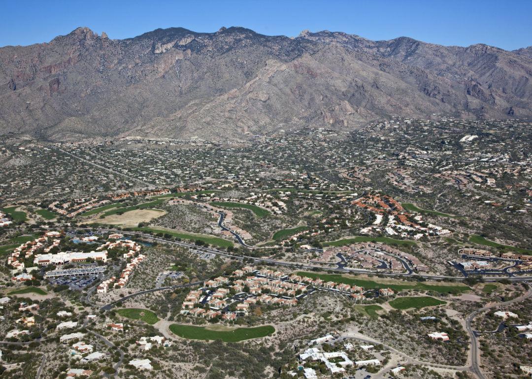 <p>- Population: 50,096<br> - Location: Suburb of Tucson, AZ<br> - National rank: 249</p>  <p>The affluent town of Catalina Foothills is less than 10 minutes from Tucson and surrounded by the picturesque Santa Catalina mountains. The town has easy access to the luxury outdoor shopping center <a href="https://www.laencantadashoppingcenter.com/">La Encantada</a>, resorts, and <a href="https://degrazia.org/">museums</a>. Nearby, the University of Arizona has a notable presence, including its operation of <a href="https://biosphere2.org/">Biosphere2</a>.</p>