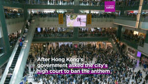 Thousands of Hong Kong citizens defied the government's move to ban the anthem "Glory to Hong Kong" by singing the song born out of massive pro-democracy protests in 2019.