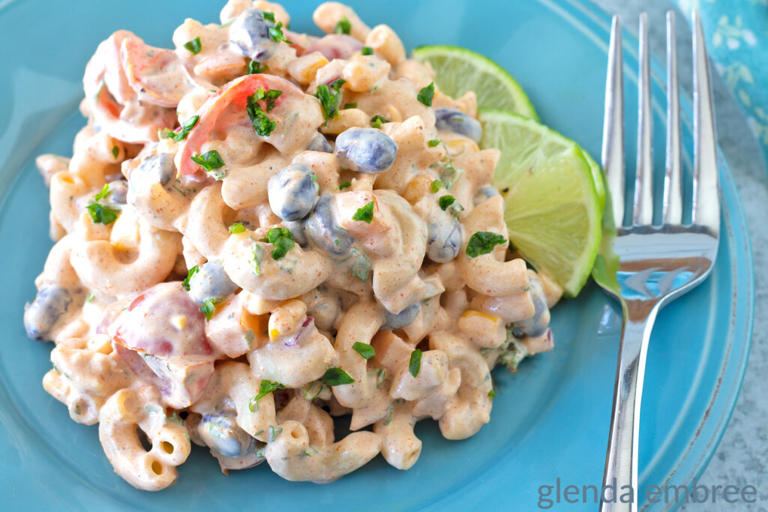 Mexican Macaroni Salad is a delicious twist on a classic. It's packed with Tex-Mex Taco Tuesday flavors everyone loves. Get the easy recipe!