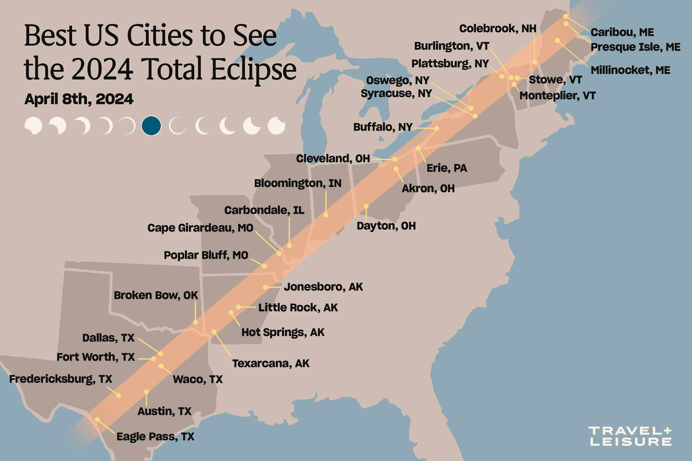 Total Solar Eclipse April 8 2024 Path Map 2024 Fern Orelie
