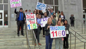 Mounting backlog in San Francisco courts prompts protest