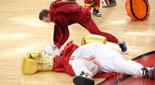 Conor McGregor knocks out Miami Heat mascot