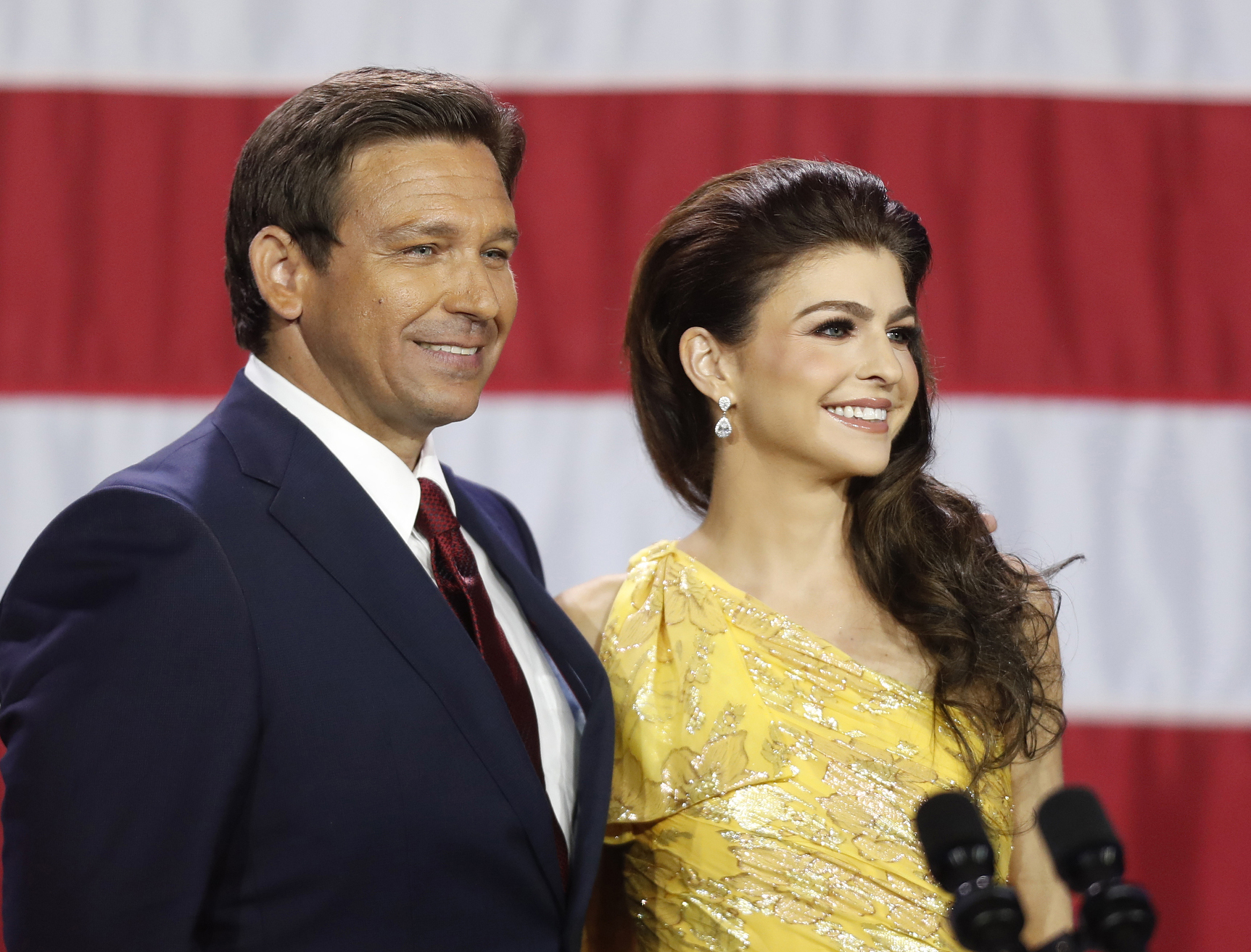<p><span>Florida's Governor Ron DeSantis was a naval officer -- a new lawyer assigned to the Navy Judge Advocate General's Corps (JAG) -- when he met his now wife, Florida first lady Casey DeSantis (née Black), at a golf course in 2006. He thought she was looking over at him, but Casey claimed she was just eyeing his bucket of practice golf balls. "I used the balls as a way to start talking to her," Ron admitted in a March 2023 </span><a href="https://www.instagram.com/p/CqGLgFnLPdl/?hl=en">"Piers Morgan Uncensored"</a><span> interview. "So we started talking, we divvied up the balls and we hit 'em. And then we went out after that and the rest is history, but I think in fact she was looking at the balls. I do think I was wrong!" The politician still marvels at the story of how they met. "Who would have thought that we both would have been there at the same time randomly on some random day in 2006," he said. "I'm just fresh into the Navy and she's a local TV reporter at the time, and we just happened to hit it off." </span></p><p>Ron said he knew early on that Casey was worth pursuing. "I was like, 'This is different,' and I made sure to court her," he said. "Of course, I got mobilized to Iraq, so we stayed together through all that, but I told myself, 'As soon as I get back from Iraq, I'm popping the question,' and so we ended up doing that." He also revealed how he proposed. "I took her to a nice little resort in Florida and we were out on the balcony, and I had a nice ring, and I just dropped to the knee and asked her," he shared. "She'd let it be known that she was happy and that we were ready to go to the next level, so, I don't think it was a super shock, but it was good to get that one in the win column, and I don't think I could have done any better in life. Not just to have a friend, we have three wonderful kids, she's a great mother, she's a great first lady. She's really the whole package." They married in 2009 at Florida's Walt Disney World Resort.</p>