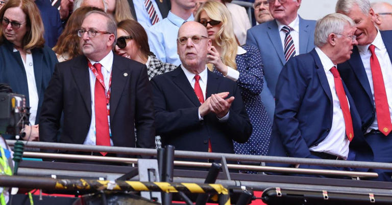 Avram Glazer claps during the FA Cup final at Wembley