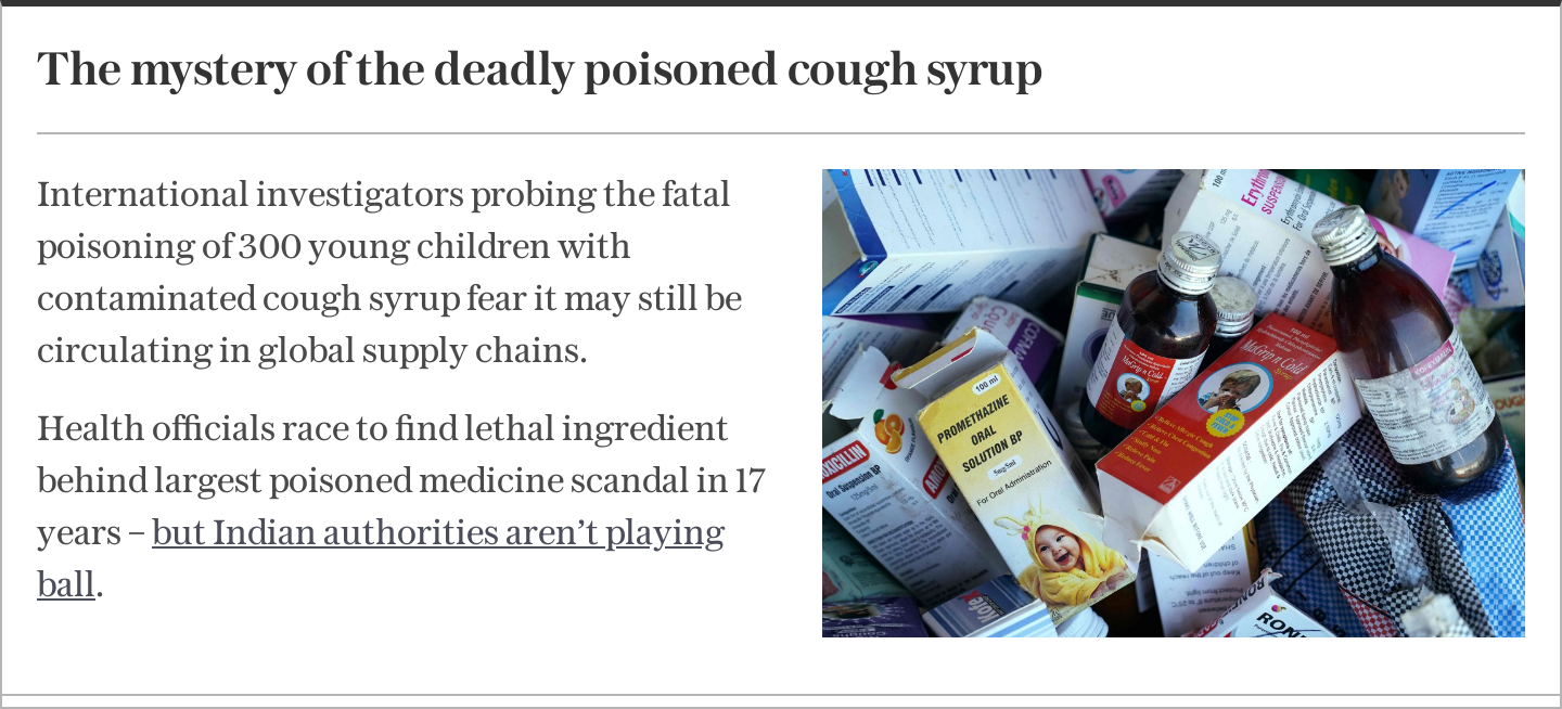 at least four african nations withdraw child cough syrup over toxicity fears