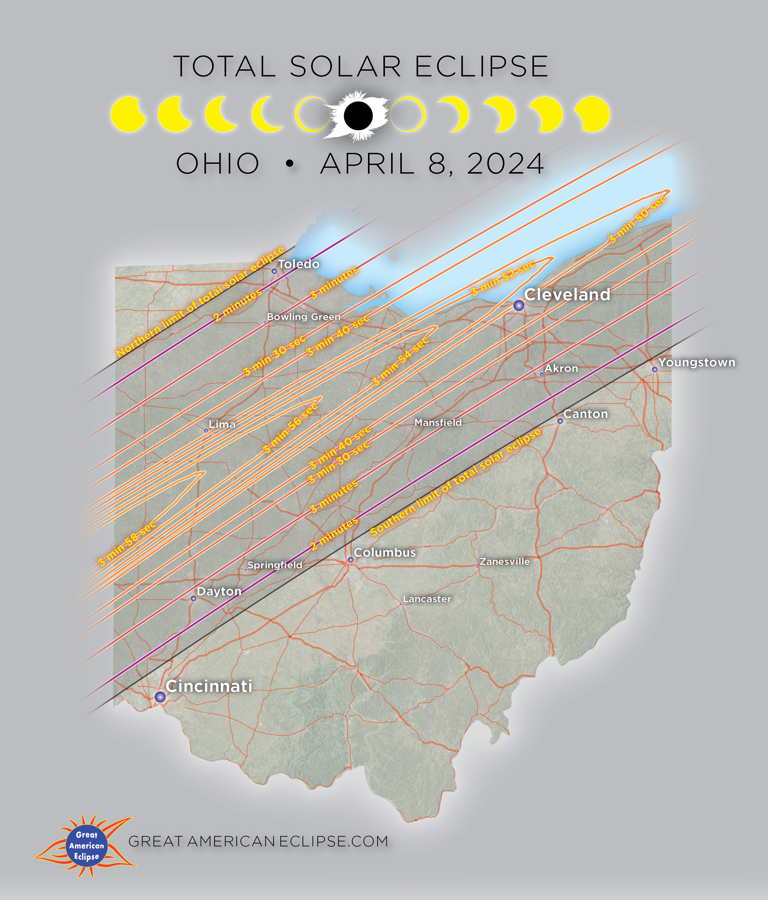 Total solar eclipse in Ohio in 2024 Public events and camping options