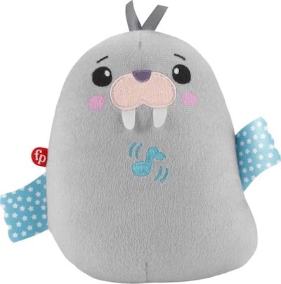 <p><a href="http://www.walmart.com/ip/Fisher-Price-Chill-Vibes-Walrus-Soother-Musical-Plush-Toy/142663345?">BUY NOW</a></p><p>$18</p><p><a href="http://www.walmart.com/ip/Fisher-Price-Chill-Vibes-Walrus-Soother-Musical-Plush-Toy/142663345?" class="editor-rtfLink ga-track"><strong>Fisher-Price Chill Vibes Walrus Soother</strong></a> ($18)</p> <p>Some babies adore the car. Others? Not so much. This walrus plays 10 minutes of calming music, nature sounds, and soothing vibrations and can help your newborn feel calmer when you're on the go. Bonuses: it's machine washable and just plain cute.</p> <p>"Sound machines can be soothing for new babies," Dr. Stovall says. However, she adds, "While the machine is soft like a stuffed animal, it should be placed outside of the baby's sleep space in accordance with safe sleep guidelines."</p>