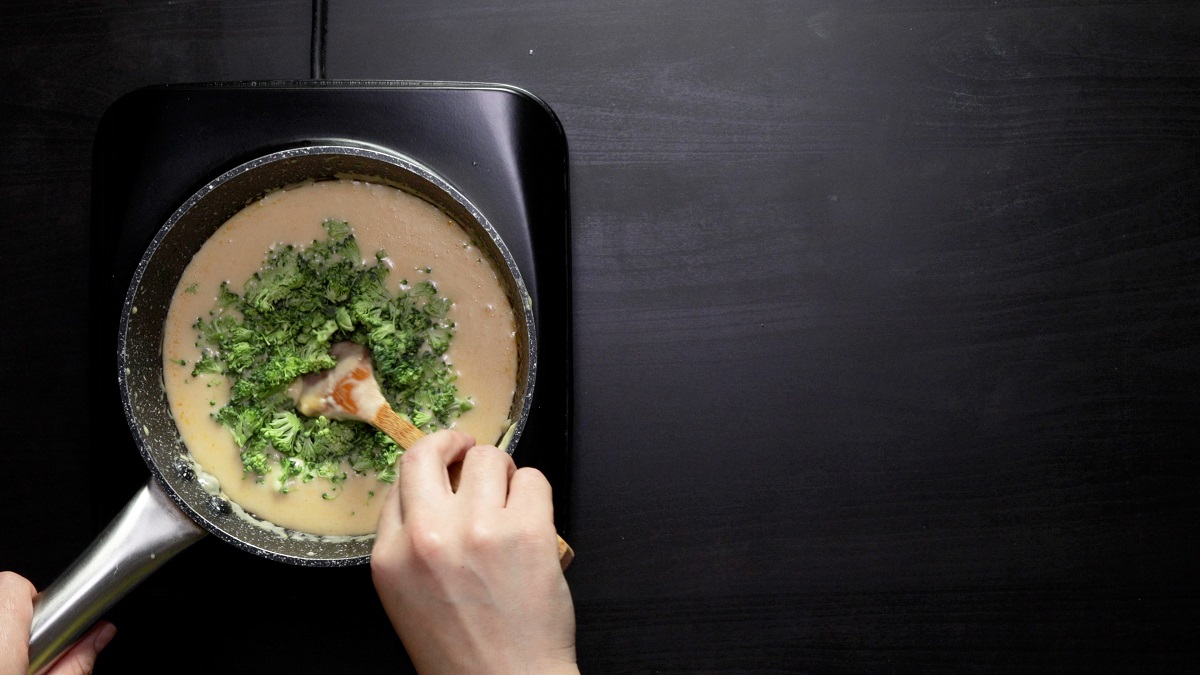 receta de sopa de queso cheddar y brócoli