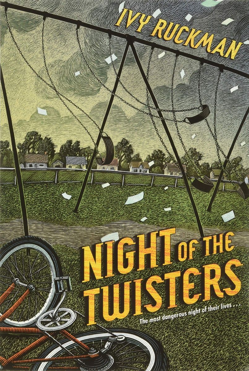 <p>The exciting <a href="https://www.harpercollins.ca/9780064401760/night-of-the-twisters/">young adult novel</a> published in 1984 takes place in the summer in tornado-prone Grand Island, Nebraska. When yet another tornado watch is issued, 12-year-old Dan Hatch and his best friend, Arthur, don't really pay much attention. Soon they are caught in blasting winds and the blaring of sirens, and they scramble to make it to an emergency shelter, knowing their ordeal is just beginning.</p> <p><em>Night of the Twisters, </em>written by Ivy Ruckman, won various literary awards and was loosely adapted in a <a href="https://www.imdb.com/title/tt0117179/">1996 made-for-TV movie</a>.</p>