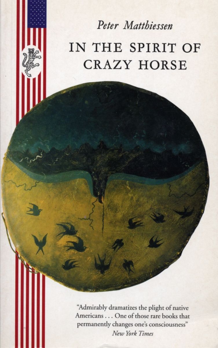 <p>The 1983 <a href="https://prairieedge.com/all-products/out-of-print-book-in-the-spirit-of-crazy-horse/">book by Peter Matthiessen</a> relates the story, set in South Dakota, of Leonard Peltier and “the FBI’s war on the American Indian Movement.” It covers what happened at Pine Ridge, providing a portrait of a violent era ranging from the 1973 Wounded Knee takeover through to the FBI shootout in 1975. The controversial political content led to the book being withdrawn from circulation for a while because of lawsuits.</p>