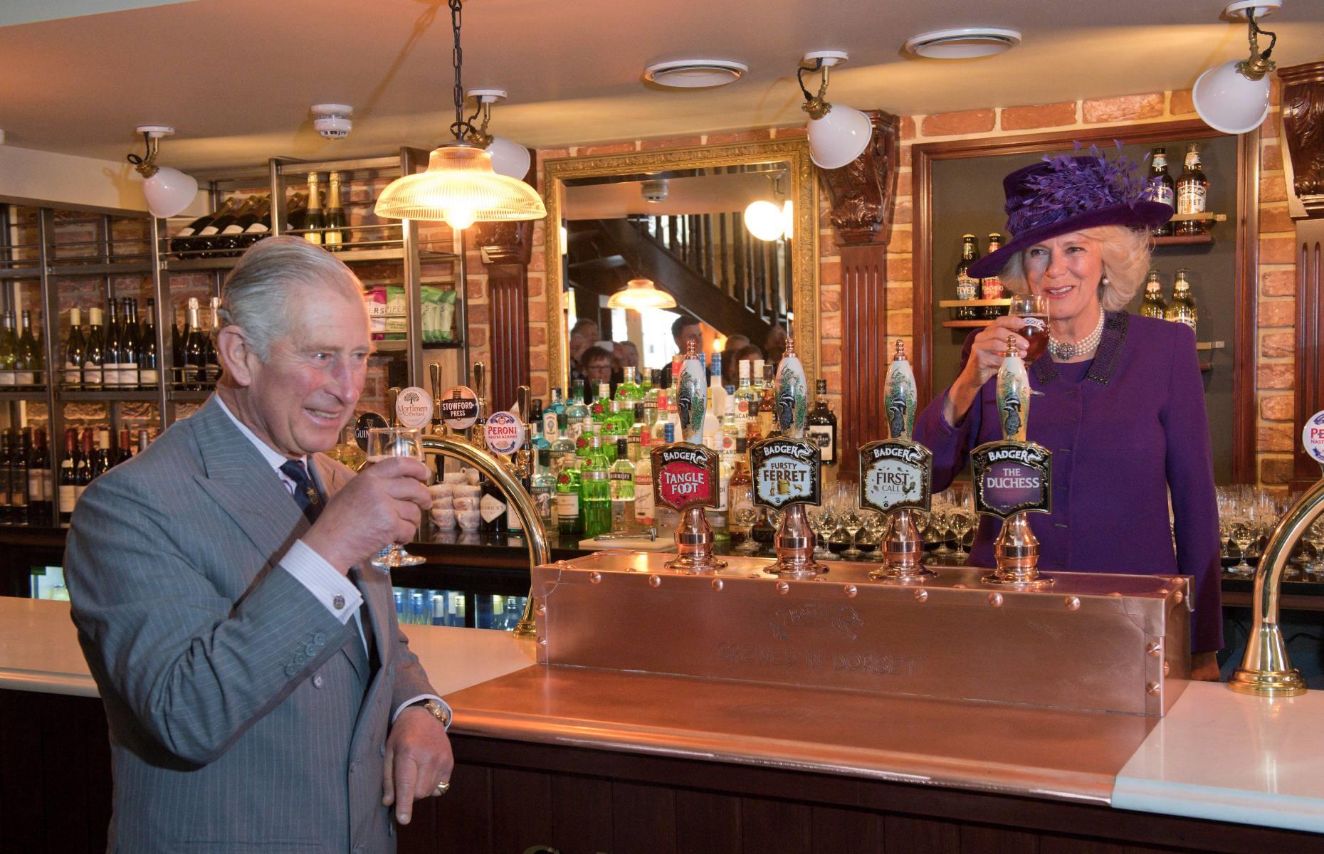 <p>While the royal party were there, the then Duke and Duchess of Cornwall popped in to <a href="https://www.duchessofcornwall.co.uk/">The Duchess of Cornwall Inn</a>, which was inspired by the Ritz in London, a favourite haunt of the Queen Mother’s. The Duchess even found time to try her hand at pulling a pint, although the Prince's favourite daily tipple, according to <a href="https://www.thedrinksbusiness.com/2023/04/king-charles-takes-his-favourite-drink-everywhere-with-him/">reports</a>, is a dry martini.  </p>