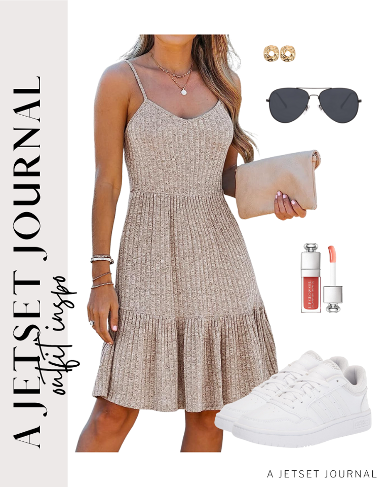 Easy Ways to Style Some Cute Dresses Dresses and White Sneakers
