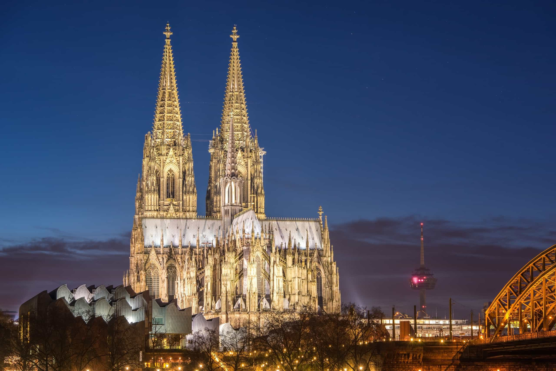 <p>Cologne's majestic cathedral is Germany’s largest, and currently the tallest twin-spired church in the world. It's also the country's most visited landmark, attracting tourist to its beautiful stained-glass murals and the dazzling Shrine of the Three Kings, said to contain the remains of the three wise men.</p><p><a href="https://www.msn.com/en-us/community/channel/vid-7xx8mnucu55yw63we9va2gwr7uihbxwc68fxqp25x6tg4ftibpra?cvid=94631541bc0f4f89bfd59158d696ad7e">Follow us and access great exclusive content every day</a></p>