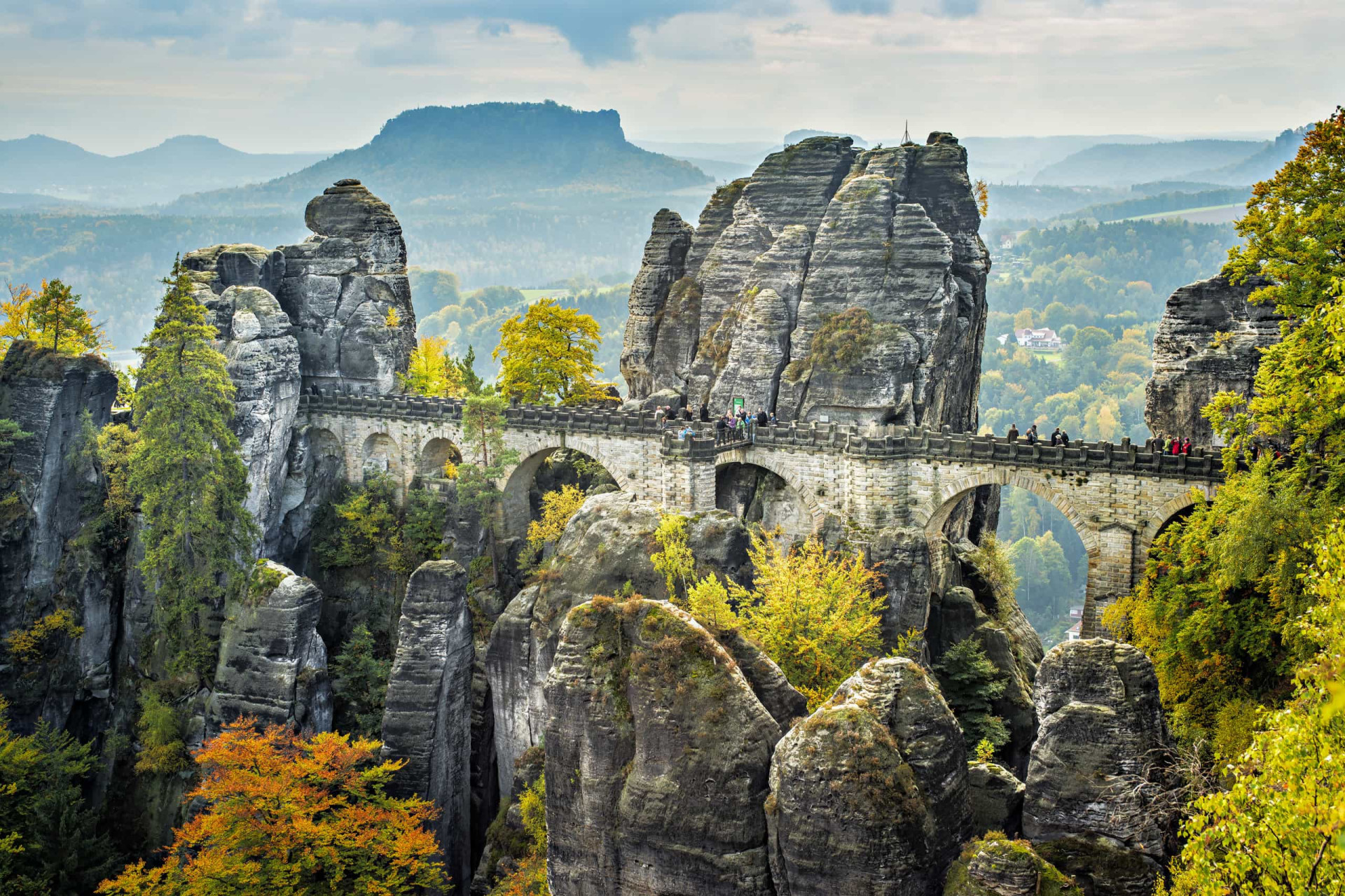 <p>Looming 194 m (636 ft) above the Elbe River in the Saxon Switzerland National Park, the remarkable Bastei <a href="https://www.starsinsider.com/travel/206237/the-worlds-most-remarkable-bridges" rel="noopener">Bridge</a> is one of the region's most famous landmarks, and certainly the most scenic.</p><p>You may also like:<a href="https://www.starsinsider.com/n/246349?utm_source=msn.com&utm_medium=display&utm_campaign=referral_description&utm_content=481885v1en-us"> The alcoholic beverage of choice in all 50 states</a></p>