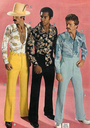 Funky menswear in the J.C. Penney catalog from the 1970s.