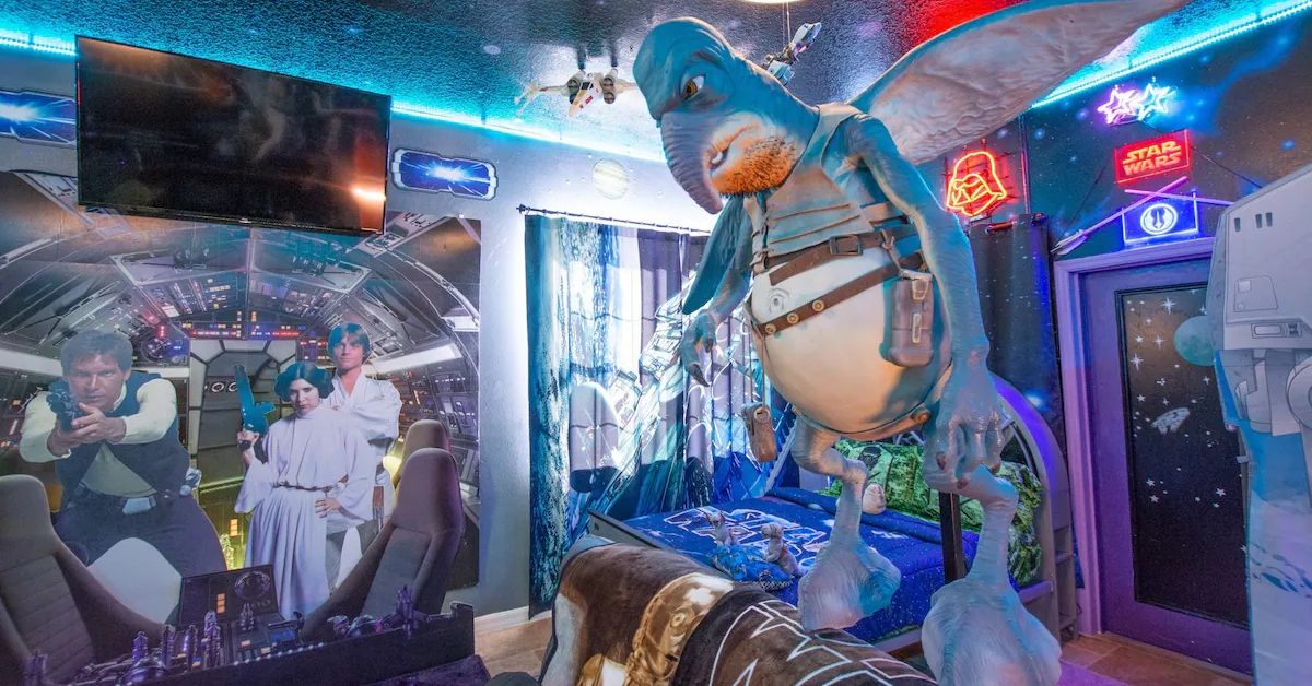 <p> One of the most unusual Airbnbs can be found in Winter Haven for $114 per night. This rental unit has a “Star Wars” theme, covered wall-to-wall with posters, artwork, memorabilia, and more. There’s even a Yoda shower curtain. </p> <p> The owners have placed LED lights around to give the rental a fun, sci-fi feel. Of course, all the films and several video games are available. It’s also just a 10-minute trip to LEGOLAND.  </p> <p>  <p class=""><a href="https://financebuzz.com/seniors-throw-money-away-tp?utm_source=msn&utm_medium=feed&synd_slide=16&synd_postid=12138&synd_backlink_title=8+ways+seniors+are+throwing+away+money&synd_backlink_position=8&synd_slug=seniors-throw-money-away-tp">8 ways seniors are throwing away money</a></p>  </p>