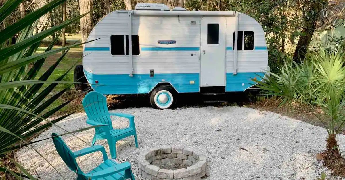 <p> A more rustic camping experience can be found in Brooksville, near Weeki Wachee Springs, for only $61 per night. The small retro-style camper has a bedroom, kitchenette, small dining booth, and bathroom. </p> <p> There’s a fire pit outside and wetlands just behind the property, where guests can scope out wildlife like deer, raccoons, and armadillos.  </p>