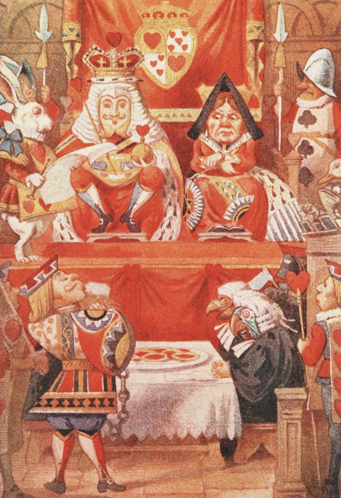 <p>Alice is a witness in the trial to decide whether the Knave of Hearts is guilty of stealing the tarts. The King of Hearts presides as judge. After failing to find meaning in Wonderland, she hopes to find logic and order in the proceedings. But the trial descends into farce. The story concludes with Alice waking up and realizing that her experience of Wonderland was "a curious dream!" Lewis Carroll himself later explained to the dramatist Tom Taylor in a 1864 letter that: "The whole thing is a dream, but that I don't want revealed till the end."</p><p>You may also like:<a href="https://www.starsinsider.com/n/383003?utm_source=msn.com&utm_medium=display&utm_campaign=referral_description&utm_content=558001en-en"> Celebrities who have been body shamed</a></p>