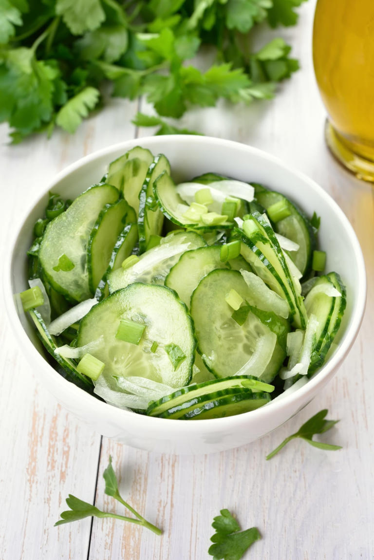 Old Fashioned Cucumber Onion Vinegar Salad