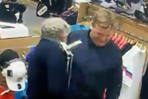 Two absolute morons try to steal putters by shoving them down their ...