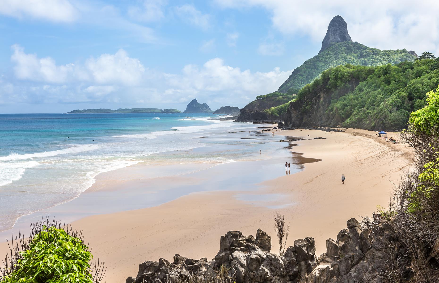 <p>Crowned number one in Tripadvisor's annual <a href="https://www.tripadvisor.co.uk/TravelersChoice-Beaches">Travelers' Choice</a> awards in 2023, Brazil's Baia do Sancho is a picturesque and undisturbed stretch of sand, located on the small island of Fernando de Noronha off the coast of central Brazil. Consistently ranked among the world's best beaches, it's a quiet spot surrounded by rainforest and is only accessible via steep steps carved into the rockside that hugs it.</p>
