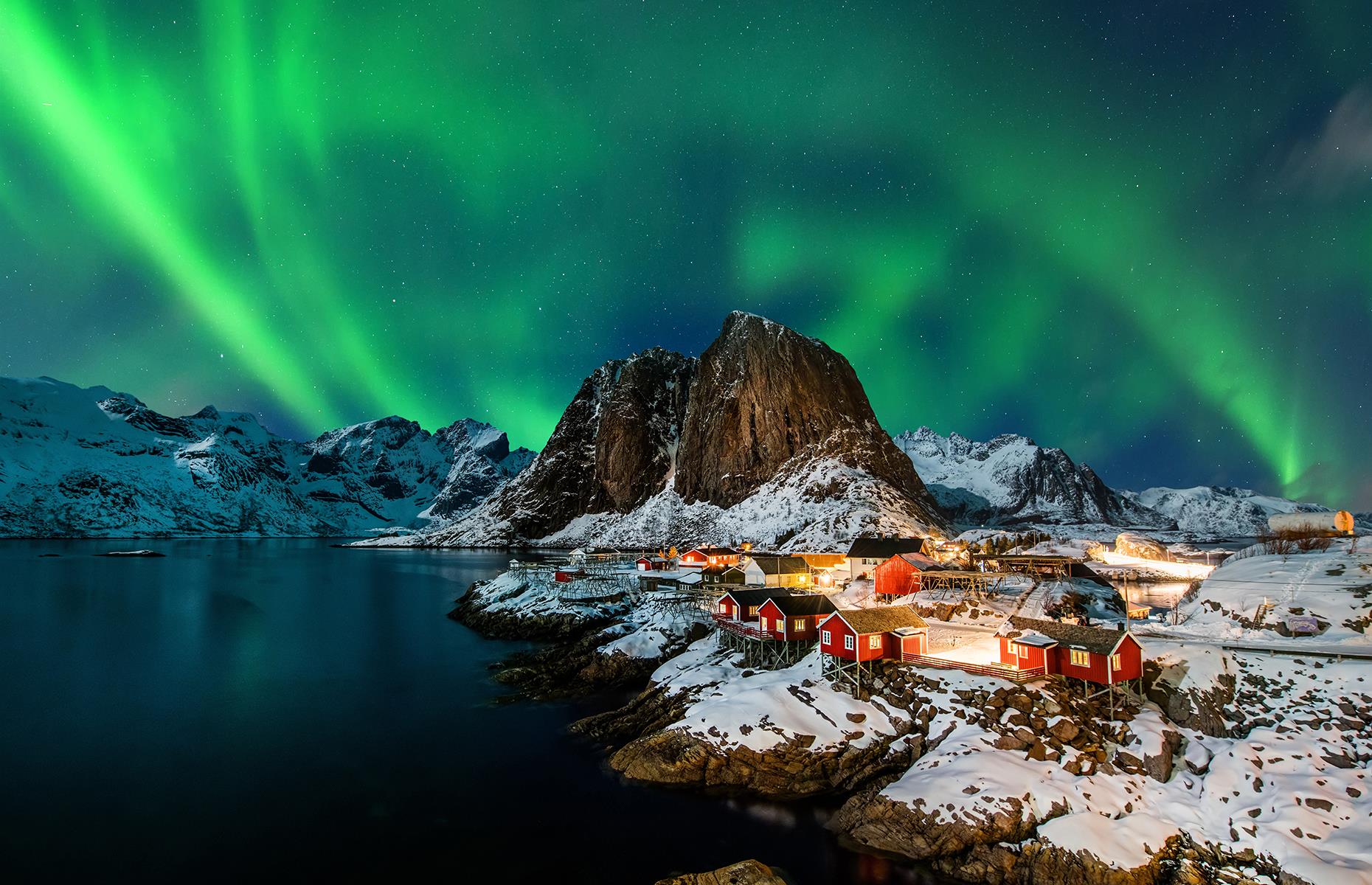 <p>Iceland, Canada and Alaska are all among the best places for spotting the colorful shimmering of the aurora borealis, however, Norway's Lofoten Archipelago just might be the most beautiful. Characterized by dramatic scenery, traditional fishermen's houses and short Arctic winter days, it's the perfect setting for a wilder winter adventure spotting the Northern Lights.</p>  <p><a href="https://www.loveexploring.com/galleries/89064/13-unexpected-places-where-you-can-see-the-northern-lights?page=1"><strong>See the Northern Lights at these unexpected places</strong></a></p>