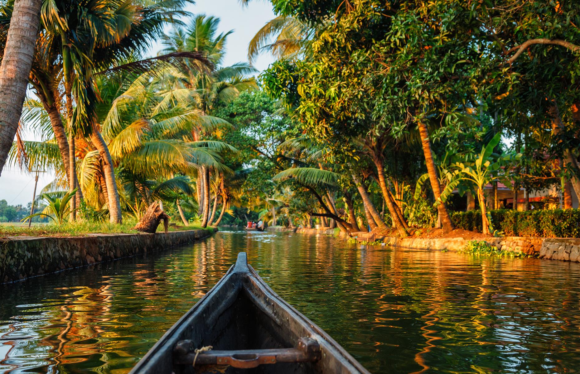 <p>Between the beaches and the highlands of the South Indian state of Kerala lies a verdant region criss-crossed by waterways and dotted with traditional villages. A boat trip, either for an afternoon or for several days, will let you soak up the views and catch a glimpse of rural Keralan life.</p>  <p><a href="https://www.facebook.com/loveexploringUK/"><strong>Follow us on Facebook for more travel inspiration</strong></a></p>