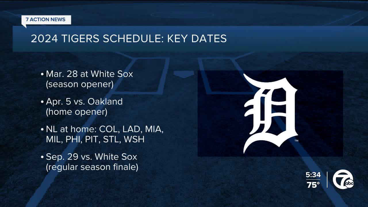 Detroit Tigers 2024 schedule released