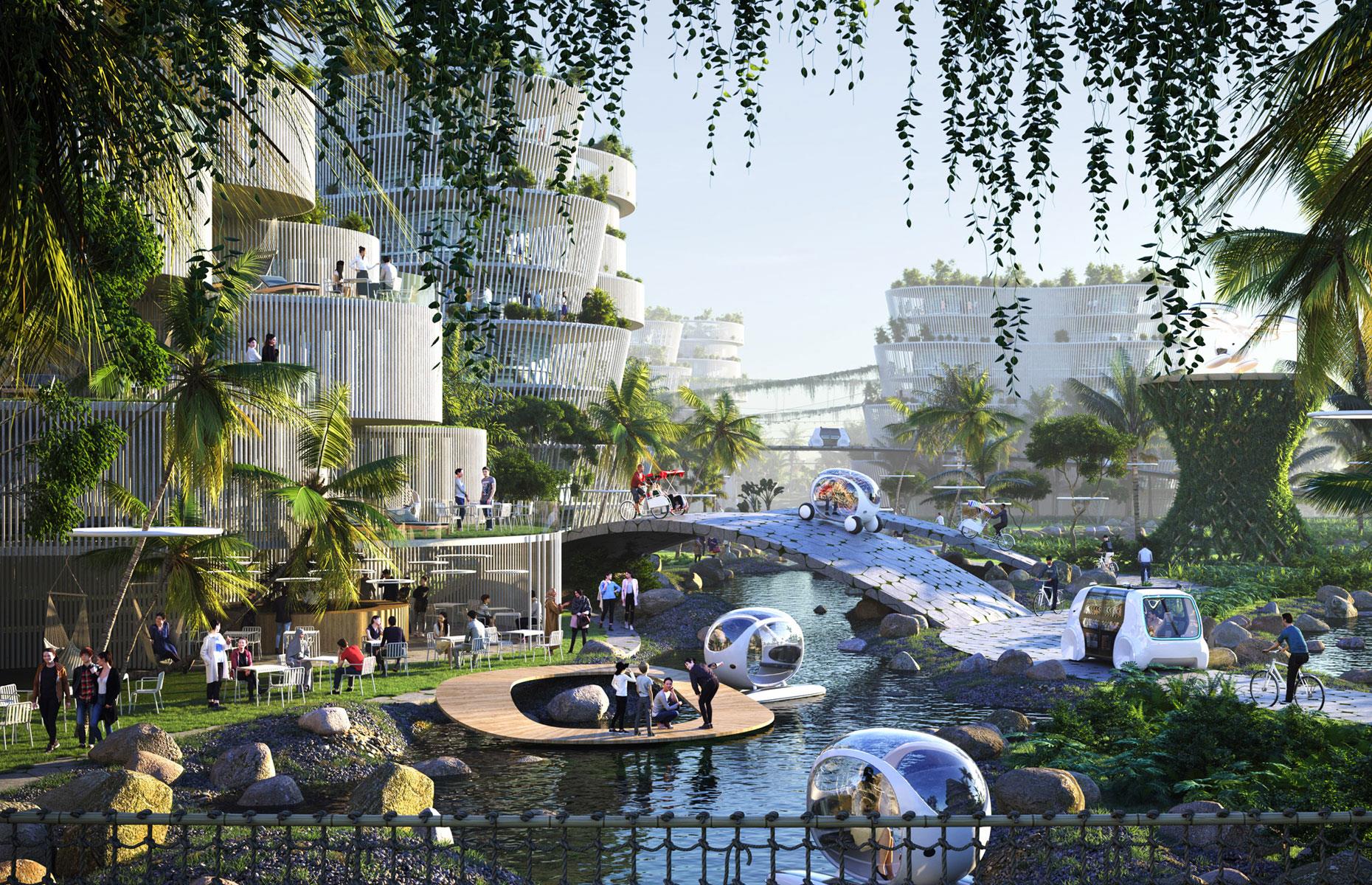 <p>Each isle was to have up to 18,000 residents. The first set to be built, the Channels, would feature a 'Civic Heart' with government and research institutions, a hi-tech digital park, cultural and leisure facilities and residential areas. The second, which was called the Mangroves, would serve as a venue for large-scale events and the third, the Laguna, would be a hub for eco-living.</p>