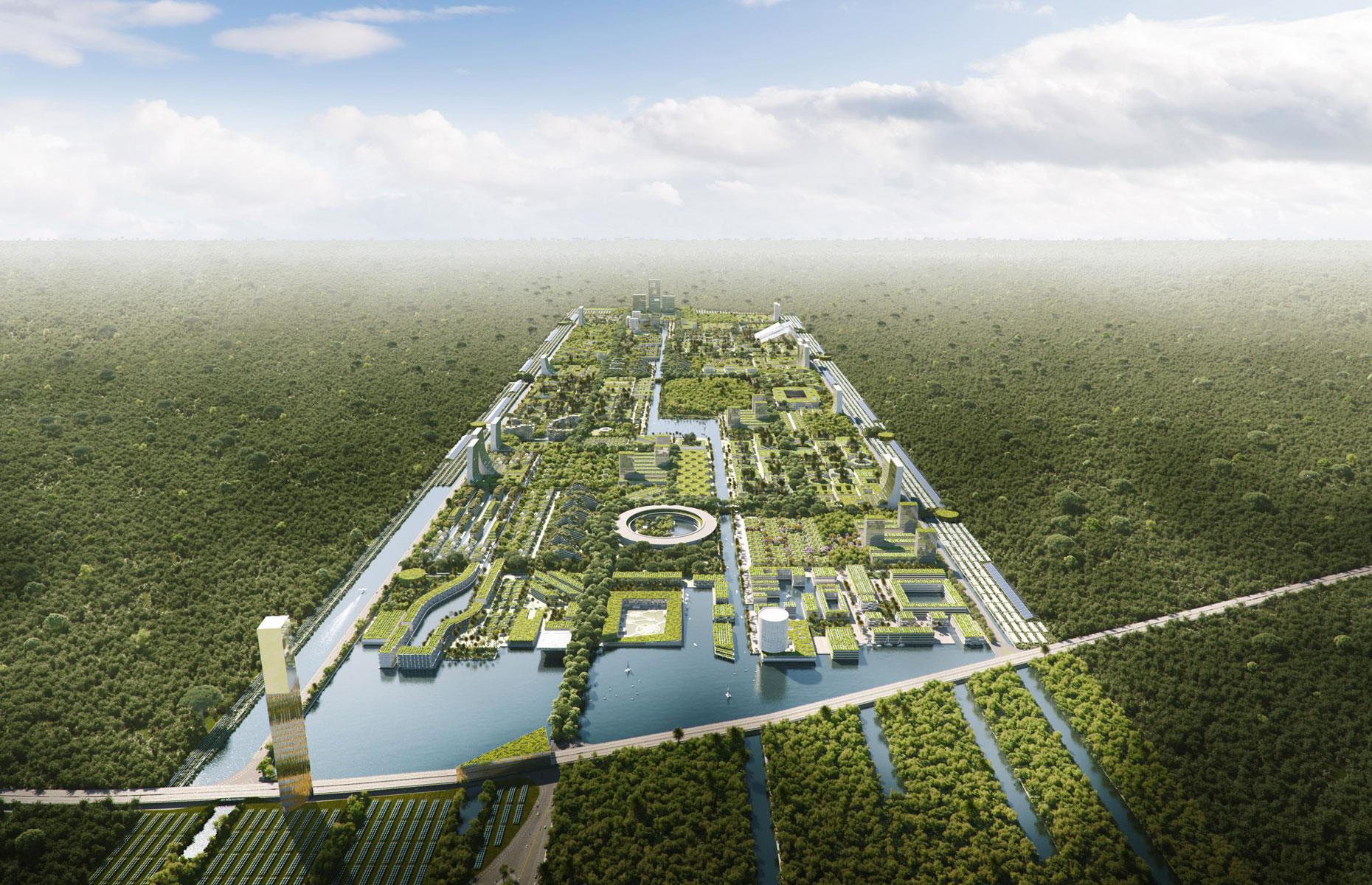 <p>Boeri describes Smart Forest City as “a botanical garden within a contemporary city, based on Mayan heritage and in its relationship with the natural and sacred world.” Over 60% of the 1,376-acre city, which will be built on land previously earmarked for a shopping mall, will feature green spaces resplendent with an incredible 120,000 plants from 350 species.</p>