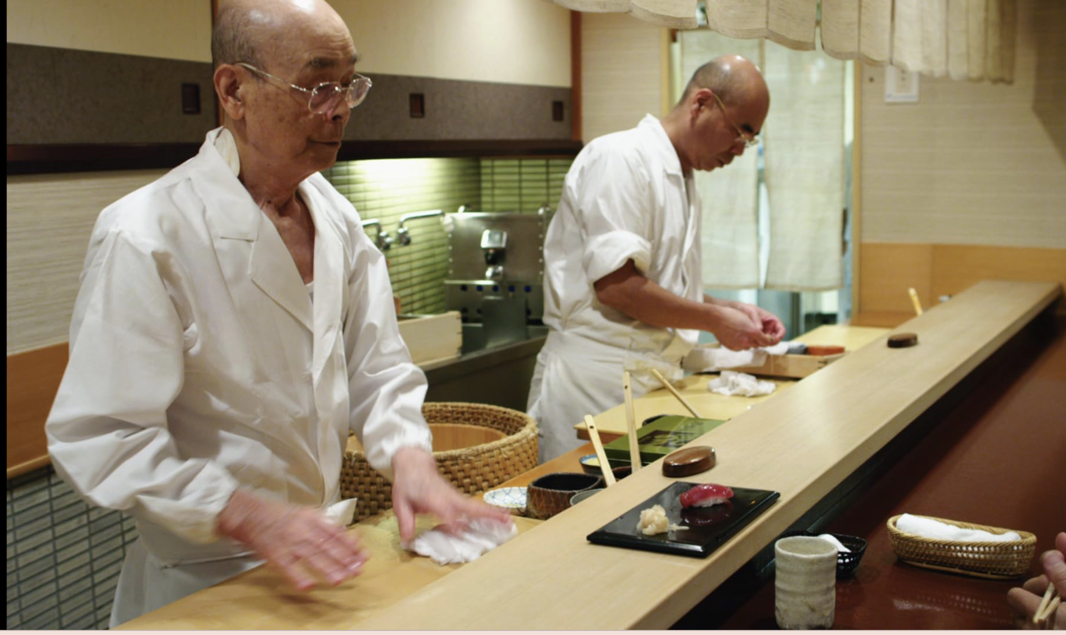<p>This mesmerizing documentary delves into the life and artistry of Jiro Ono, an 85-year-old sushi master, and owner of Sukiyabashi Jiro, a tiny Michelin-starred restaurant in Tokyo. Through stunning visuals and insightful interviews, the film celebrates the dedication and precision that goes into creating the perfect piece of sushi, showcasing Jiro's skillful craftsmanship and the mouthwatering sushi he serves. Our five cents:  make sure your order good sushi while you watch.</p>