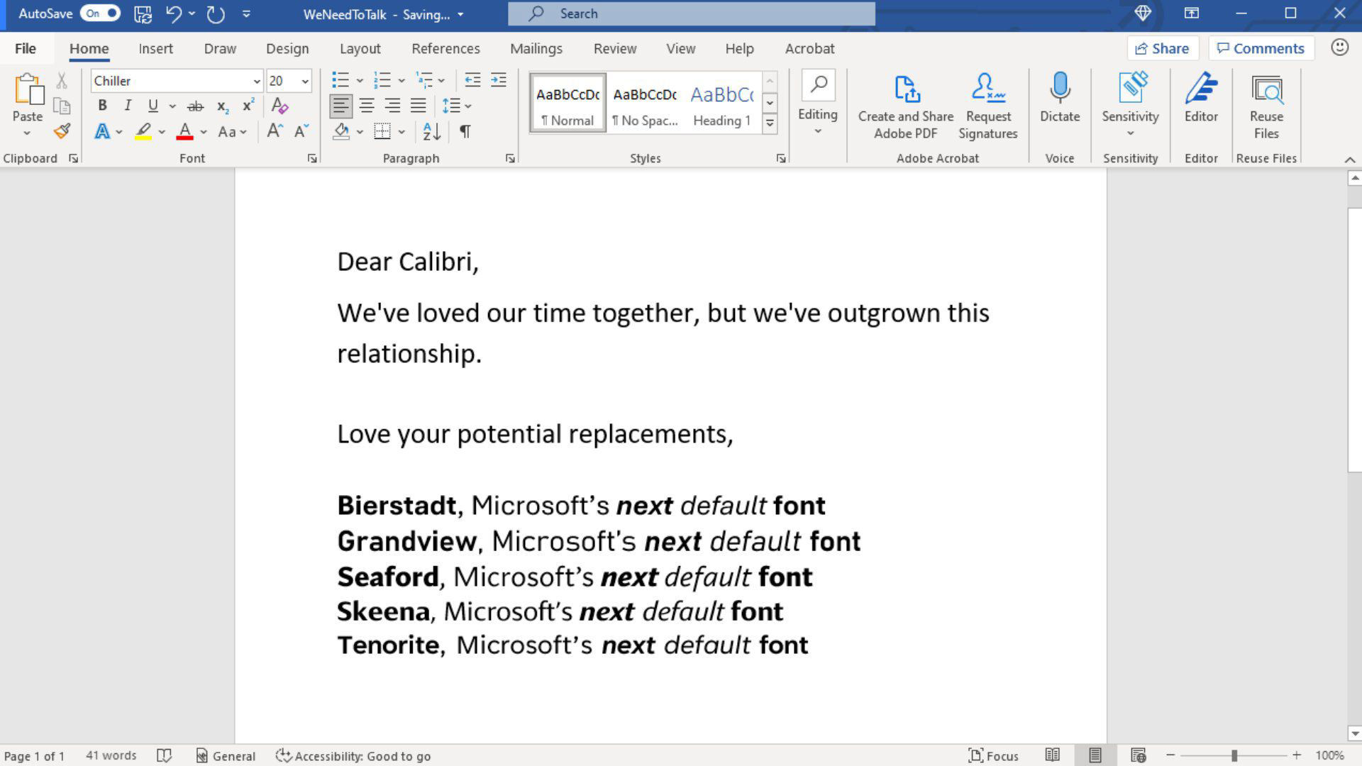 Goodbye Calibri: Microsoft rolls out new default font Aptos