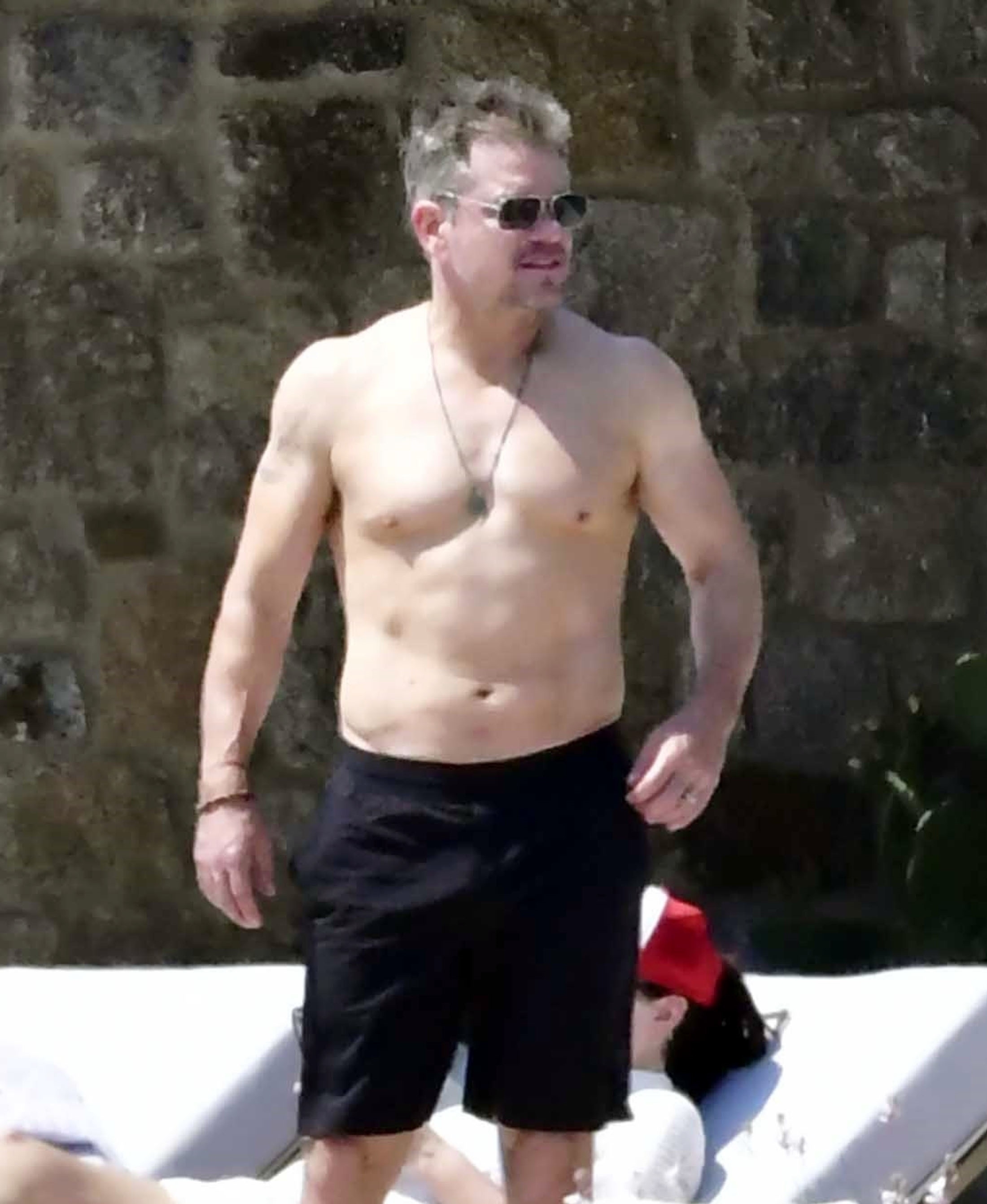 <p><a href="https://www.wonderwall.com/celebrity/profiles/overview/matt-damon-353.article">Matt Damon</a> hit the beach in Mykonos, Greece, on July 1. </p>