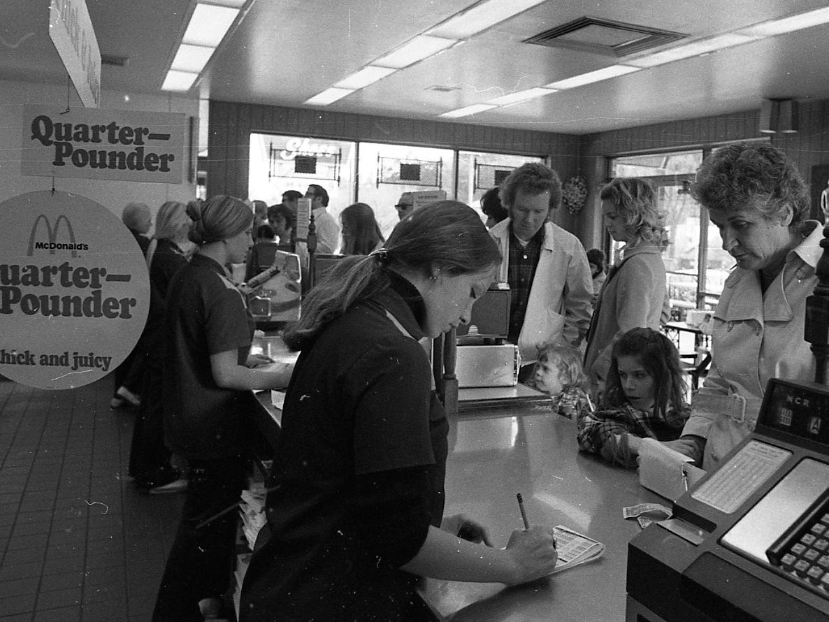 Photos show what it was like to eat at McDonald's in the 1970s