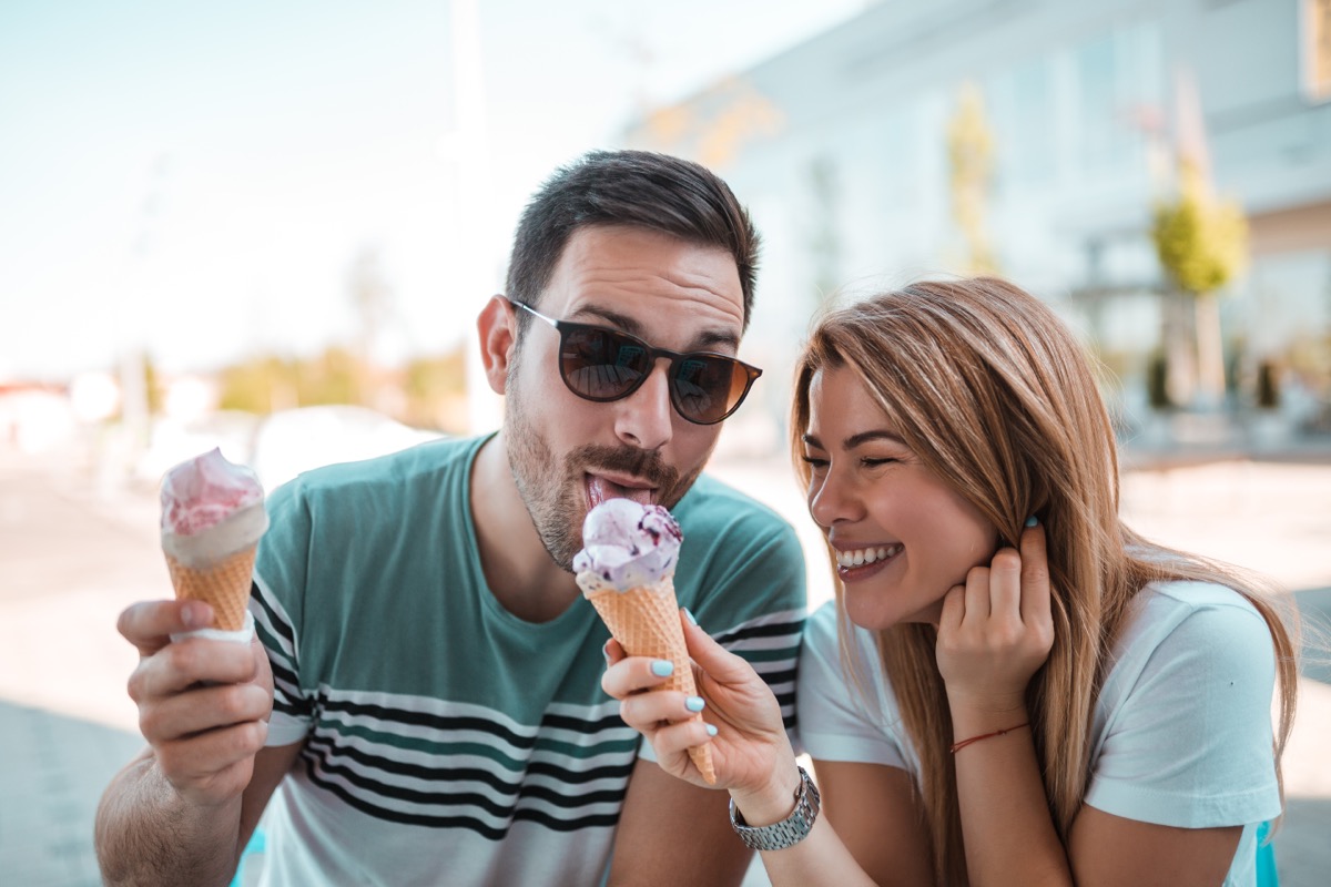 <p>It's safe to say you and your potential S.O. have been on a million coffee dates, but have you ever been on an ice cream date? Probably not. Grab a cone and take a stroll.</p>