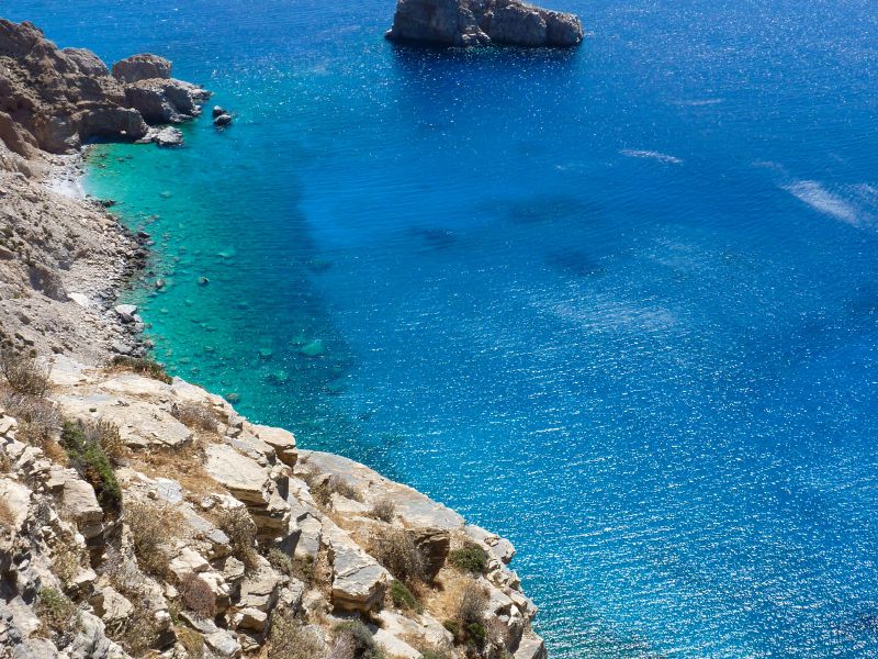 Amorgos Greece Coastline and Water