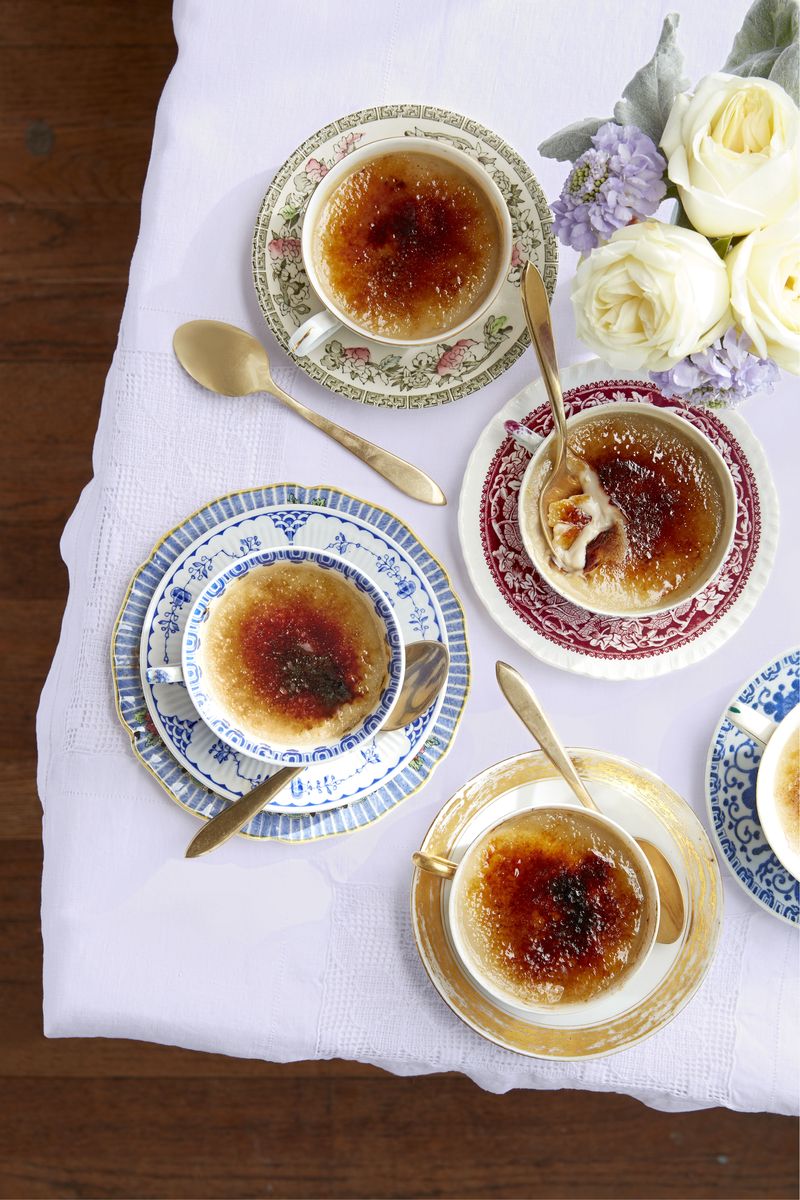<p>There's no better way to celebrate an Anglophile's 50th birthday than with a tea party. Pull out the fine china, finger sandwiches, scones, clotted cream, and Earl Grey. Serve desserts, like creme brulee shown here, in tea cups, and you're looking at a party that Will and Kate will <em>wish</em> they were invited to. </p>