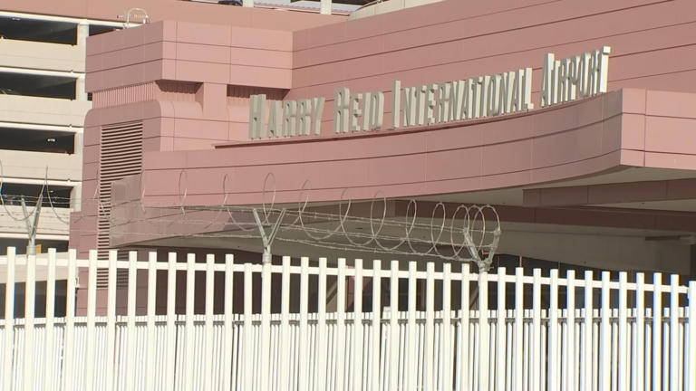 New signage at Harry Reid International Airport in Las Vegas, Nevada