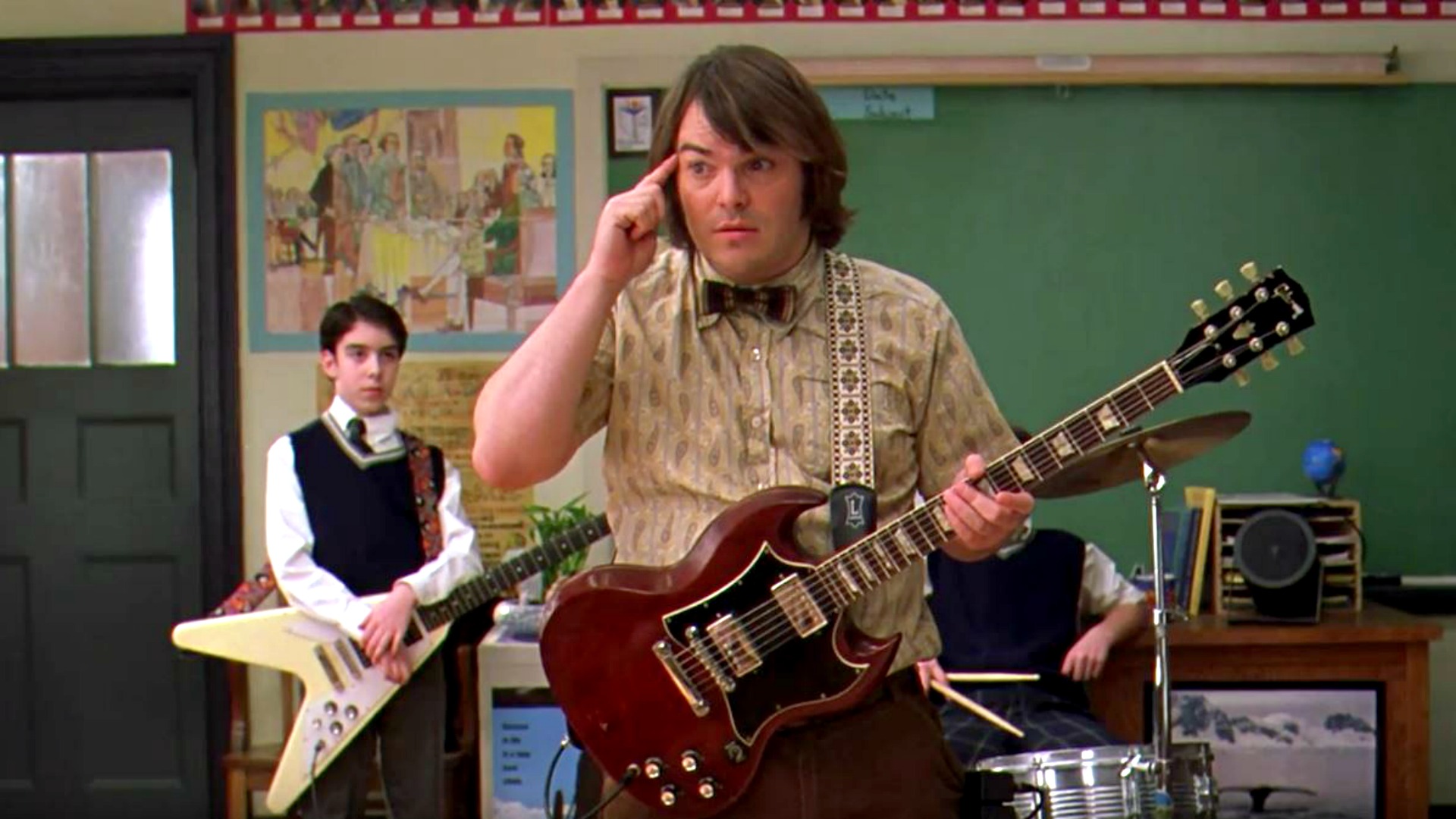 making him a firm Hollywood star./p. Jack Black in &apos;<b>School</b> of <b>Rock</b>,&ap...