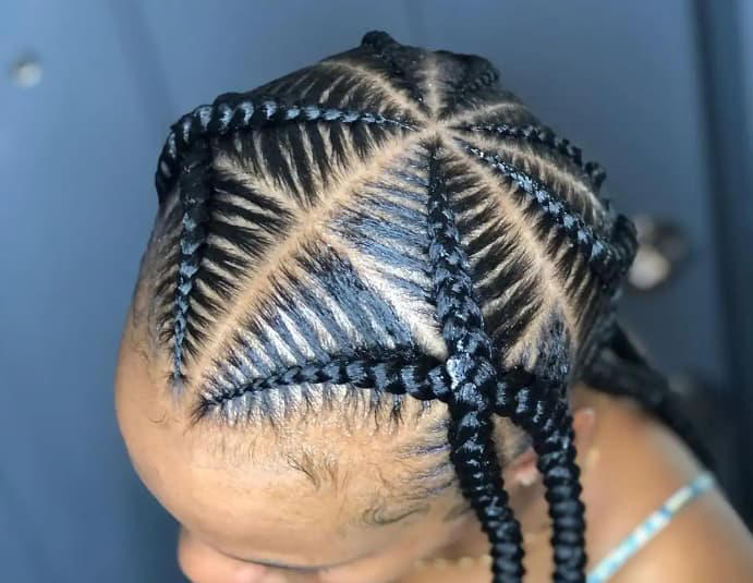 Crisscross braids Photo: @angelselah_hair Source: Facebook