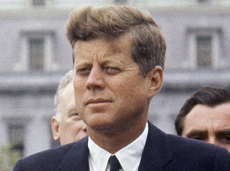 President John F. Kennedy outside the White House in 1963.