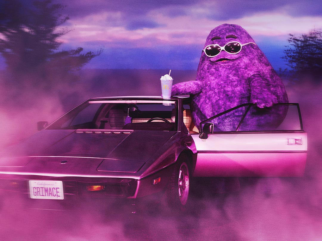 A History Of Grimace The Bizarre Mcdonald S Mascot Now Making A Comeback As A Queer Meme Icon