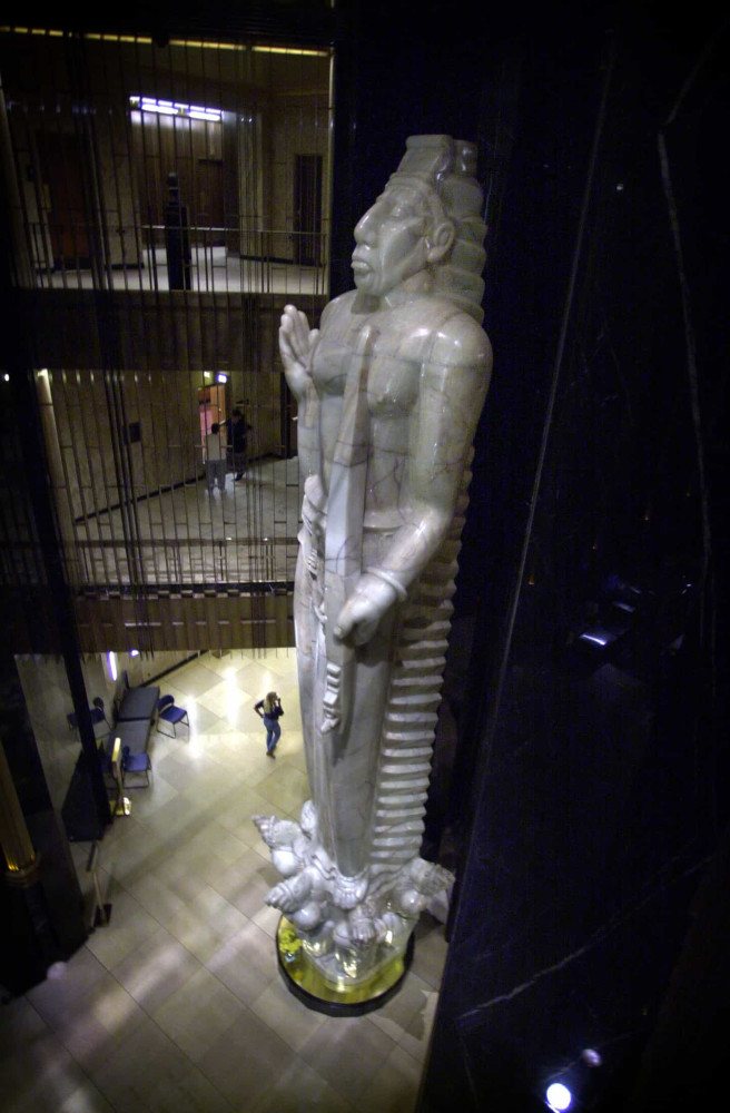 <p>Slip inside the Ramsey County Courthouse and you'll be met by the impressive Vision of Peace statue. At 36 ft and 60 tons, it is the largest carved onyx figure in the world.</p><p>You may also like:<a href="https://www.starsinsider.com/n/368074?utm_source=msn.com&utm_medium=display&utm_campaign=referral_description&utm_content=198095v22en-en"> The 15 best and worst Clint Eastwood films of all time</a></p>