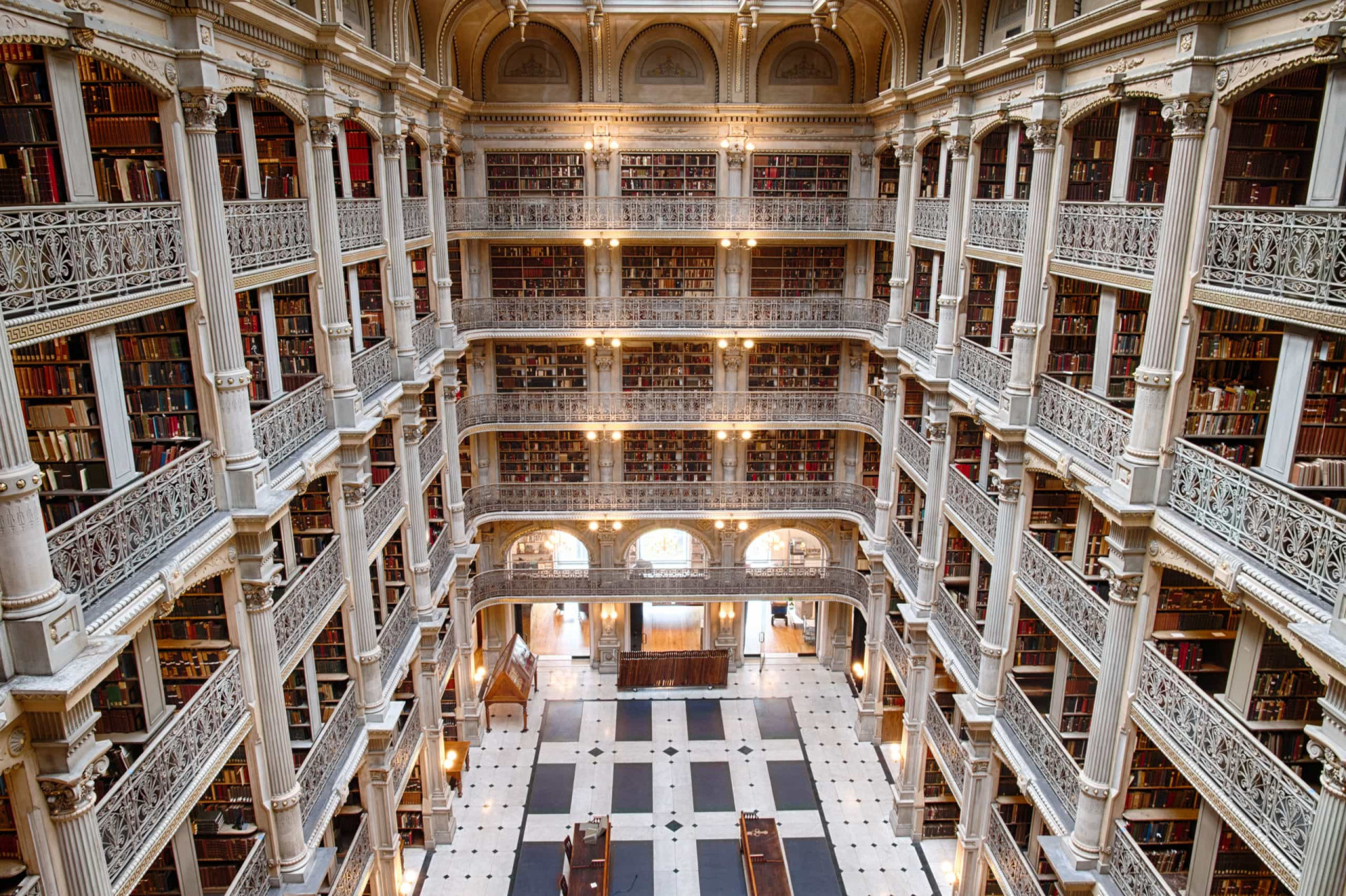 <p>Widely regarded as one of the most beautiful library spaces in the world, the venerable late 19th-century George Peabody Library is open to the public.</p><p><a href="https://www.msn.com/en-us/community/channel/vid-7xx8mnucu55yw63we9va2gwr7uihbxwc68fxqp25x6tg4ftibpra?cvid=94631541bc0f4f89bfd59158d696ad7e">Follow us and access great exclusive content every day</a></p>