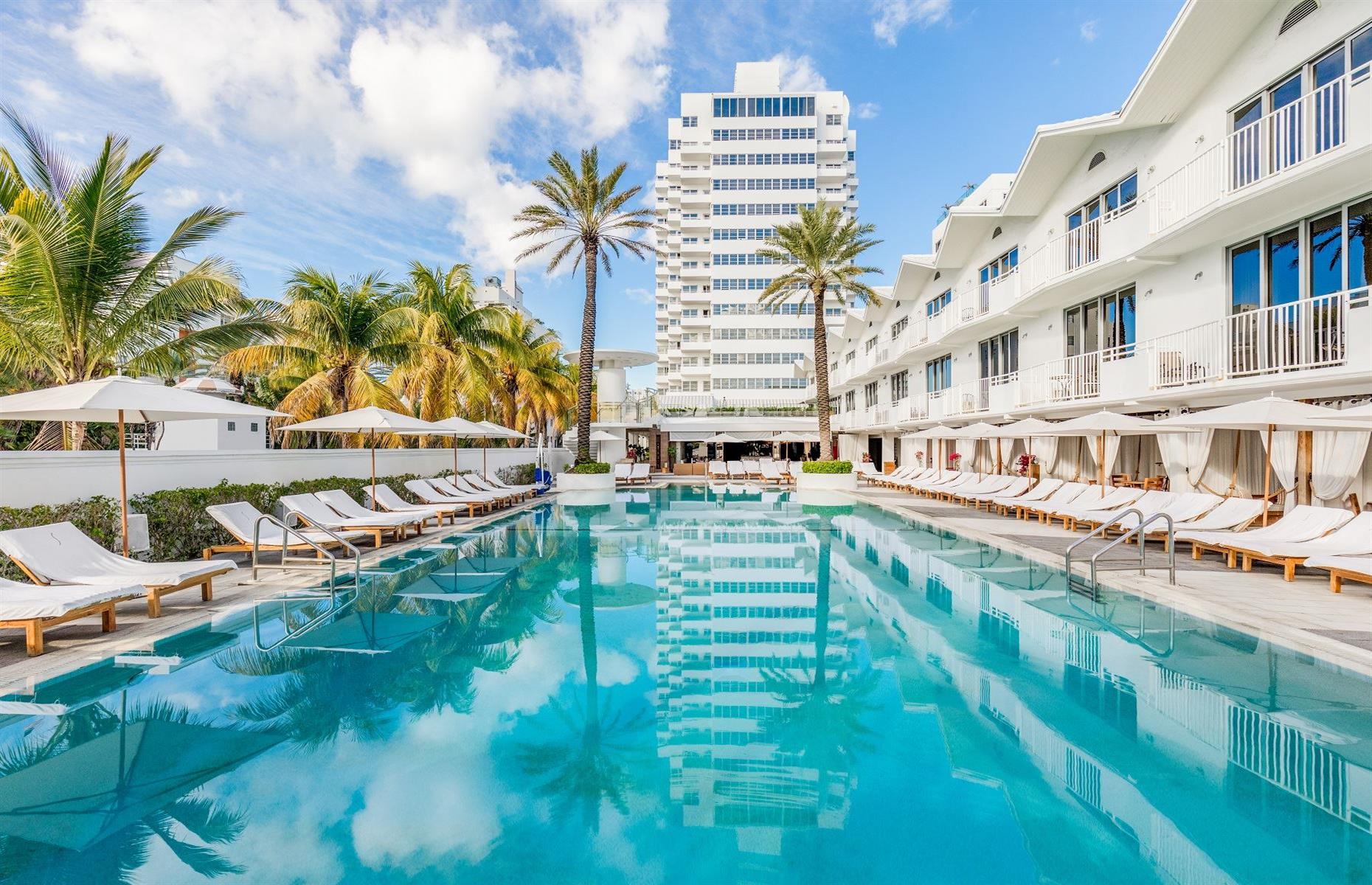 <p>Another of Miami’s historic beachside playgrounds, <a href="https://www.shelborne.com">Shelborne South Beach</a> was the work of architect Igor Polevitsky. It has all the hallmarks of the era: an all-white facade, Terrazzo flooring, a centerpiece pool and a ballroom for lavish parties. It was used as a venue for the Miss USA Pageant in the 1940s. After a recent multi-million dollar remodel, the oceanfront landmark is back to its glory days with a fresh retro-chic feel. There's a new beach club, destination restaurants and an elegant pool area complete with the original diving dock.</p>
