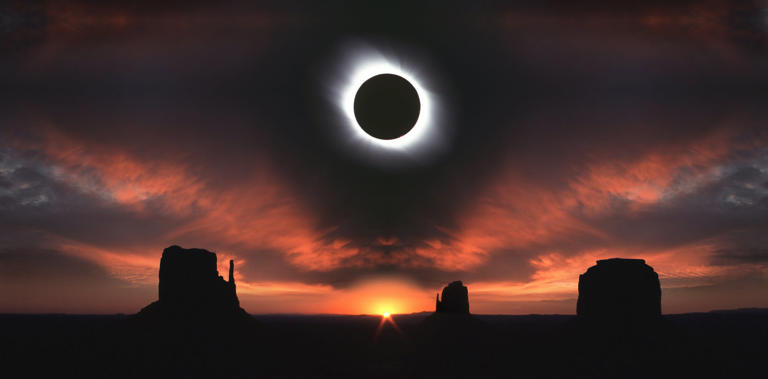 On April 8, 2024, much of the eastern United States will fall in the path of a total solar eclipse, like the one pictured. 