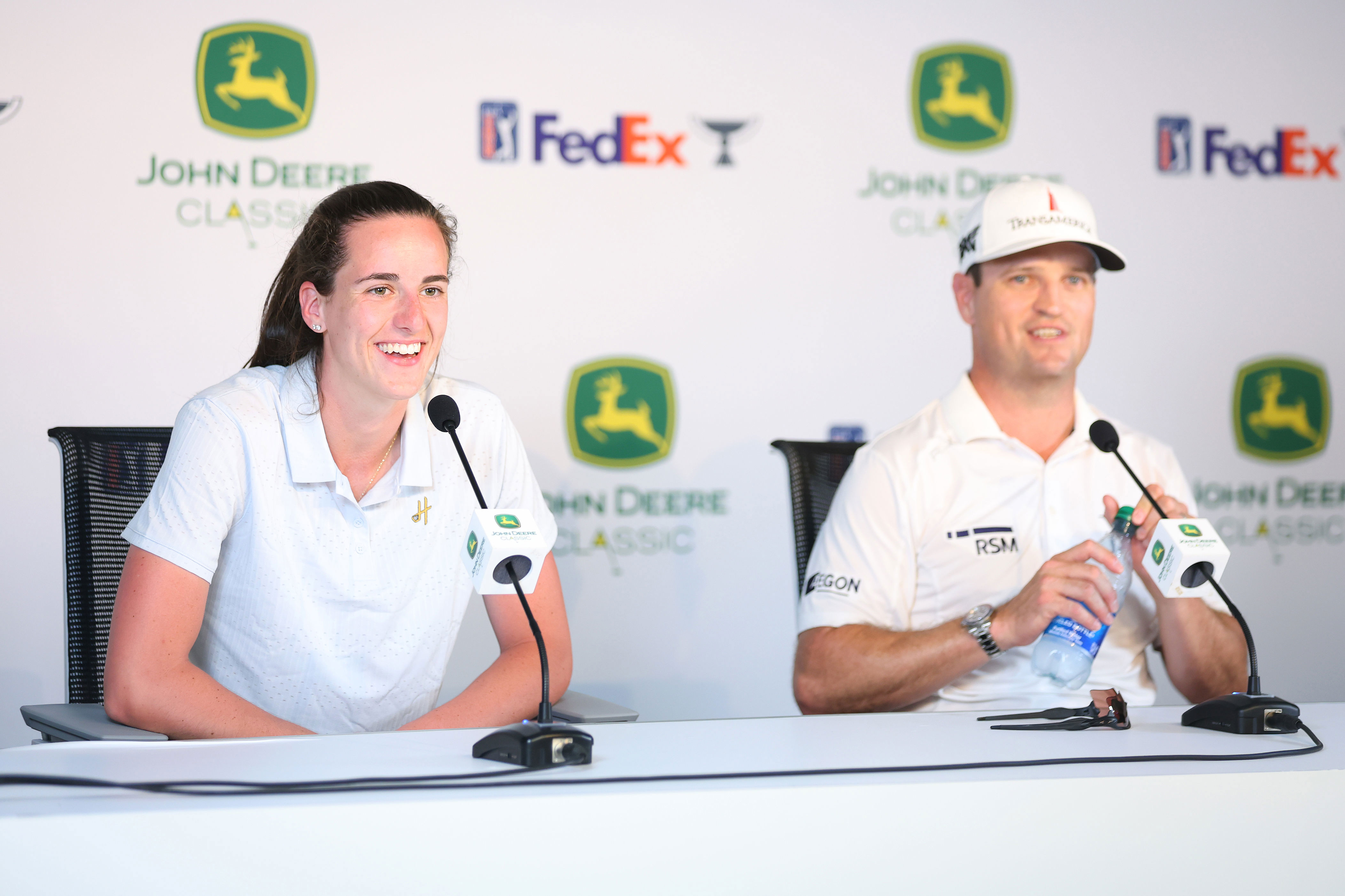Iowa’s Caitlin Clark and golfer Zach Johnson delivered a hilarious