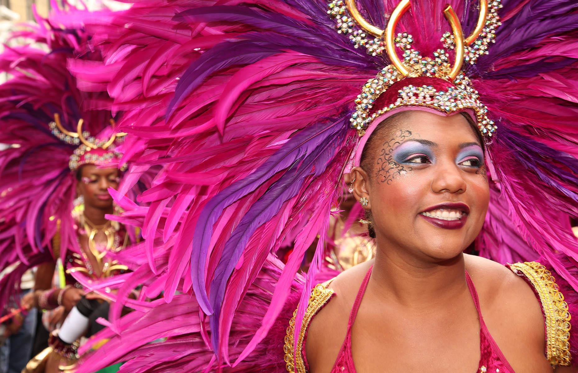 <p>The Trinidad and Tobago Carnival originated during the time of slavery. Banned from attending their masters’ parties and masquerades, they held their own costumed events which ended up being much more fun anyway. Today it is regarded as one of the greatest street parades in the world, turning the streets of Port of Spain into a cavalcade of color and sound on the Monday and Tuesday before Ash Wednesday. When the dancers parade through the streets in all their glittering finery, there is no more beautiful sight in the Caribbean.</p>