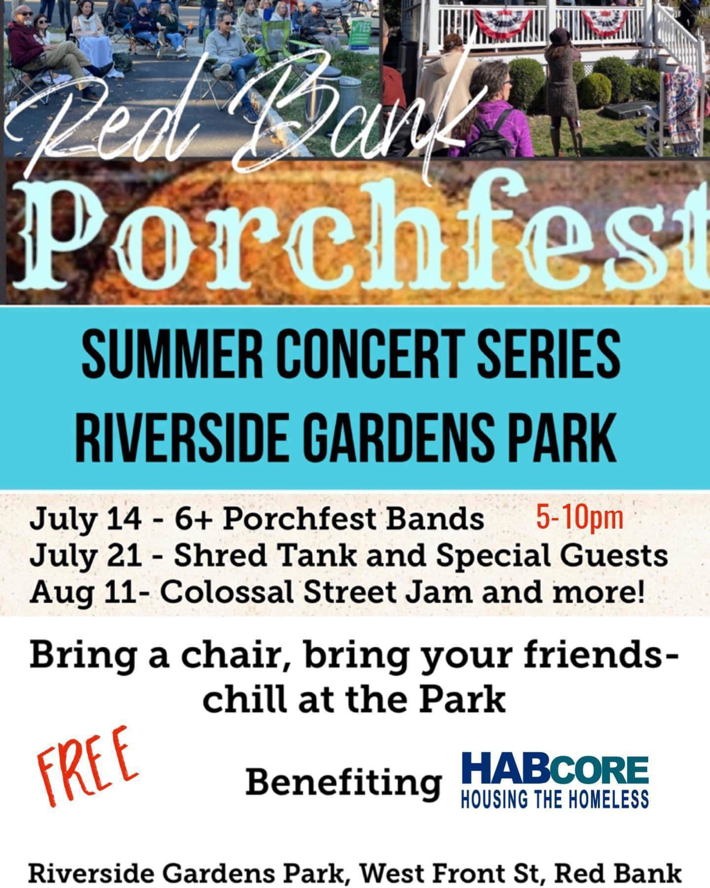 Red Bank Based HABcore Kicking Off 2023 Porchfest with Free Concerts at